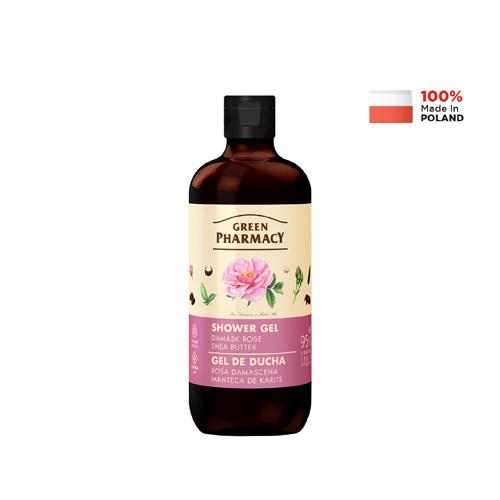 Green Pharmacy Shower Gel - Damask Rose & Shea Butter (Vegan) | 500ml