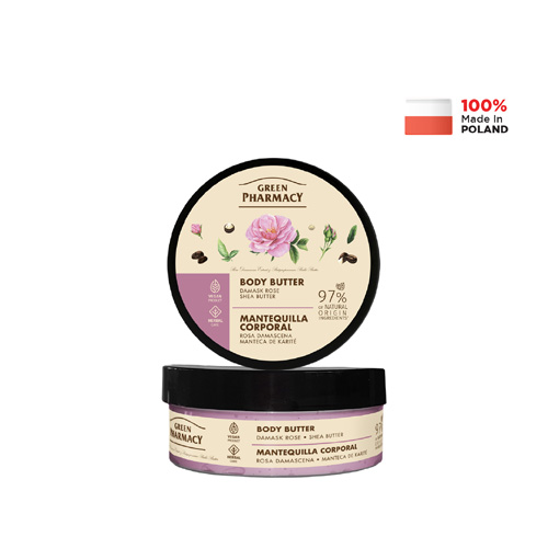 Green Pharmacy Body Butter - Damask Rose & Shea Butter (Vegan) | 200ml