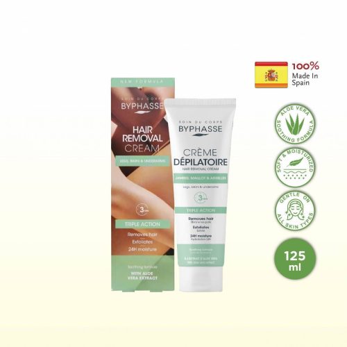 Byphasse Hair Removal Cream with Aloe Vera Extract - 125ml