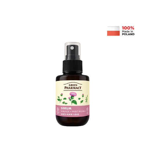 Green Pharmacy Anti-Hair Loss Serum - Burdock & Wheat Proteins (Vegan) | 100ml
