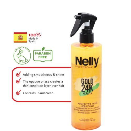 Nelly Professional Gold 24K Keratin Two Phase Conditioner (400ml)